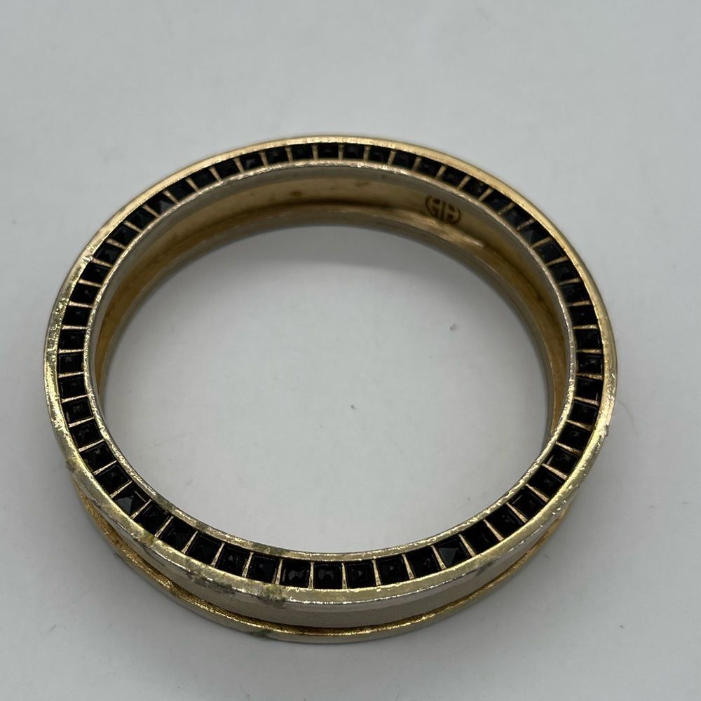 House of Harlow 1960 Bangle with Semi Precious Stone on Gold Tone - Picture 3 of 3